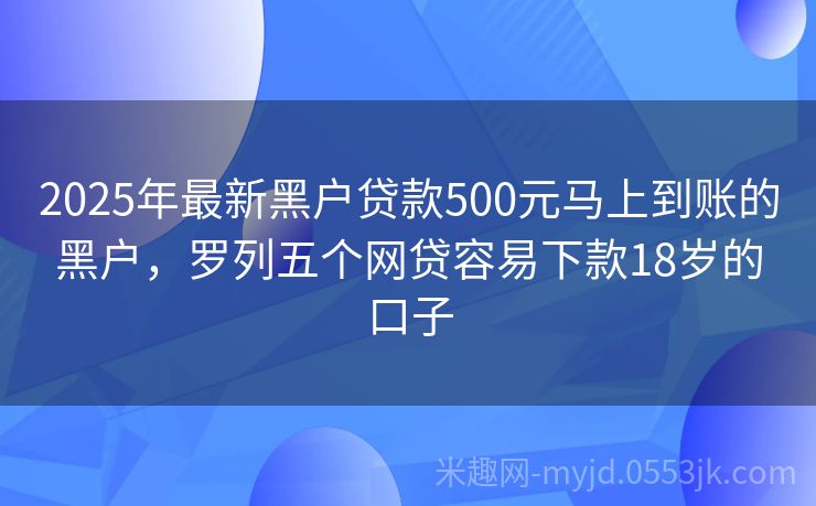2025年黑戶最新口子申請指南，初學者與進階用戶通用步驟